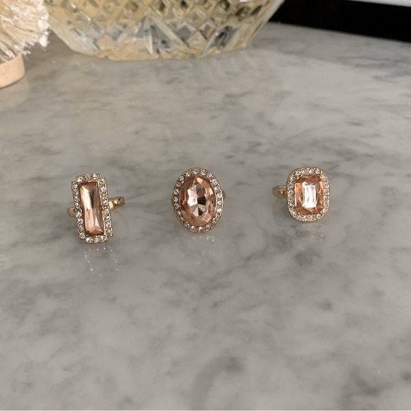 Champagne Ring Set, Size 7 - Picture 4 of 6